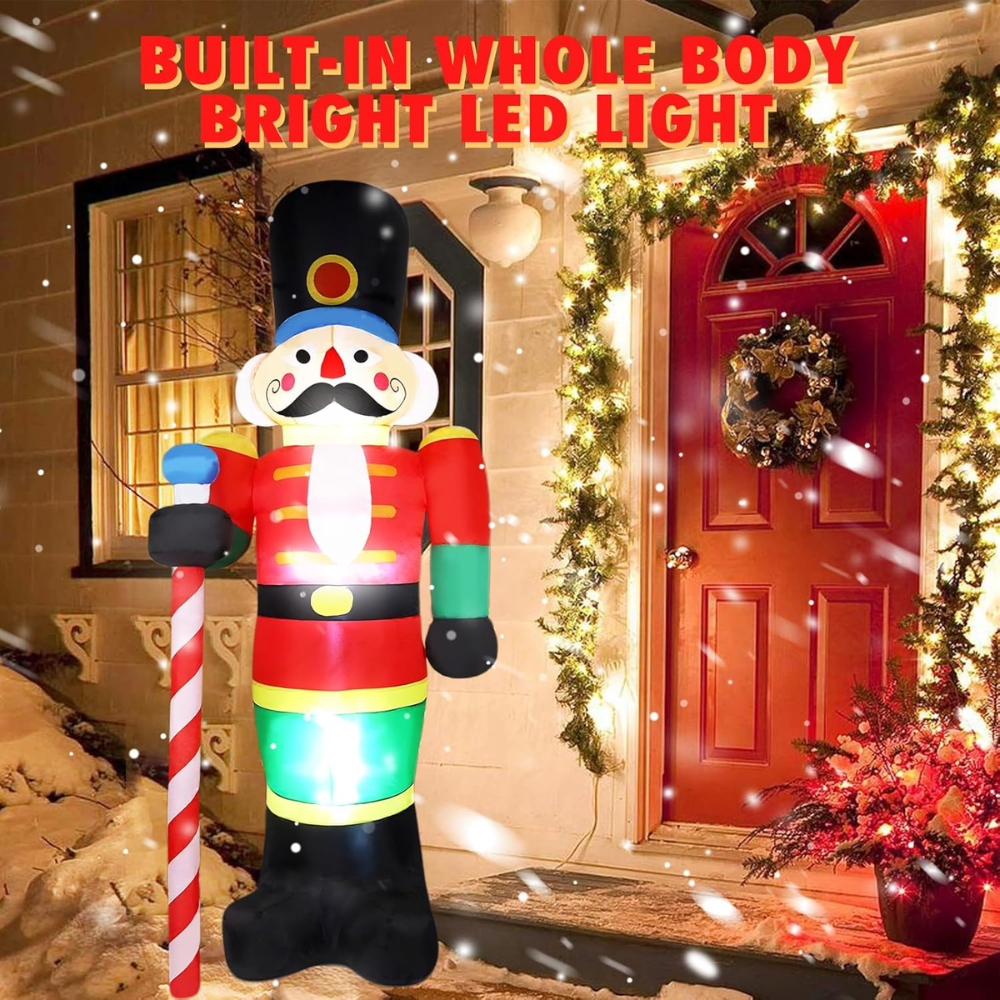 Muñeco Navidad Inflable Decoracion Navideña Soldado Led 50w