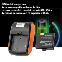 Thumbnail for Impresora Térmica Portátil Recargable Bluetooth Con Rollo