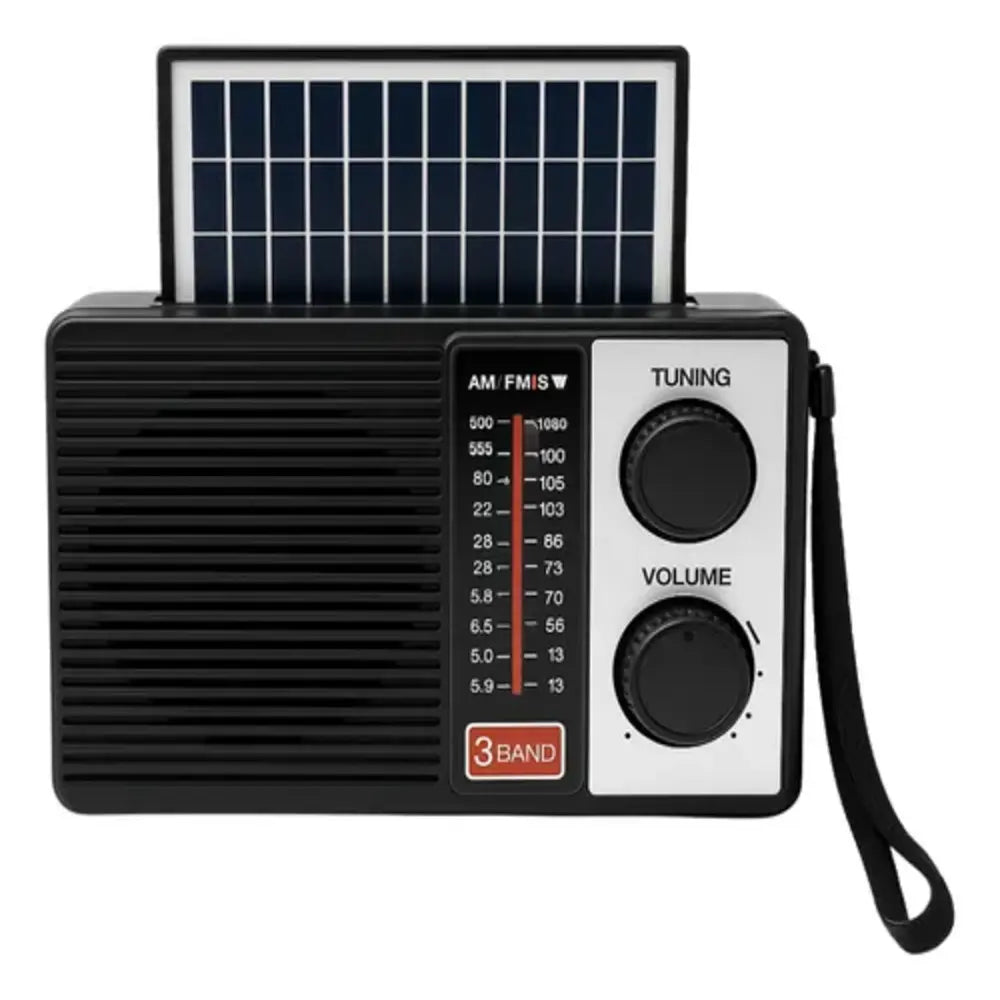 📻☀️Radio Am Fm Portatil Solar Recargable 3 Bandas Usb Sd🏕️🔋