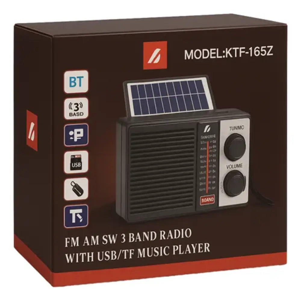 📻☀️Radio Am Fm Portatil Solar Recargable 3 Bandas Usb Sd🏕️🔋