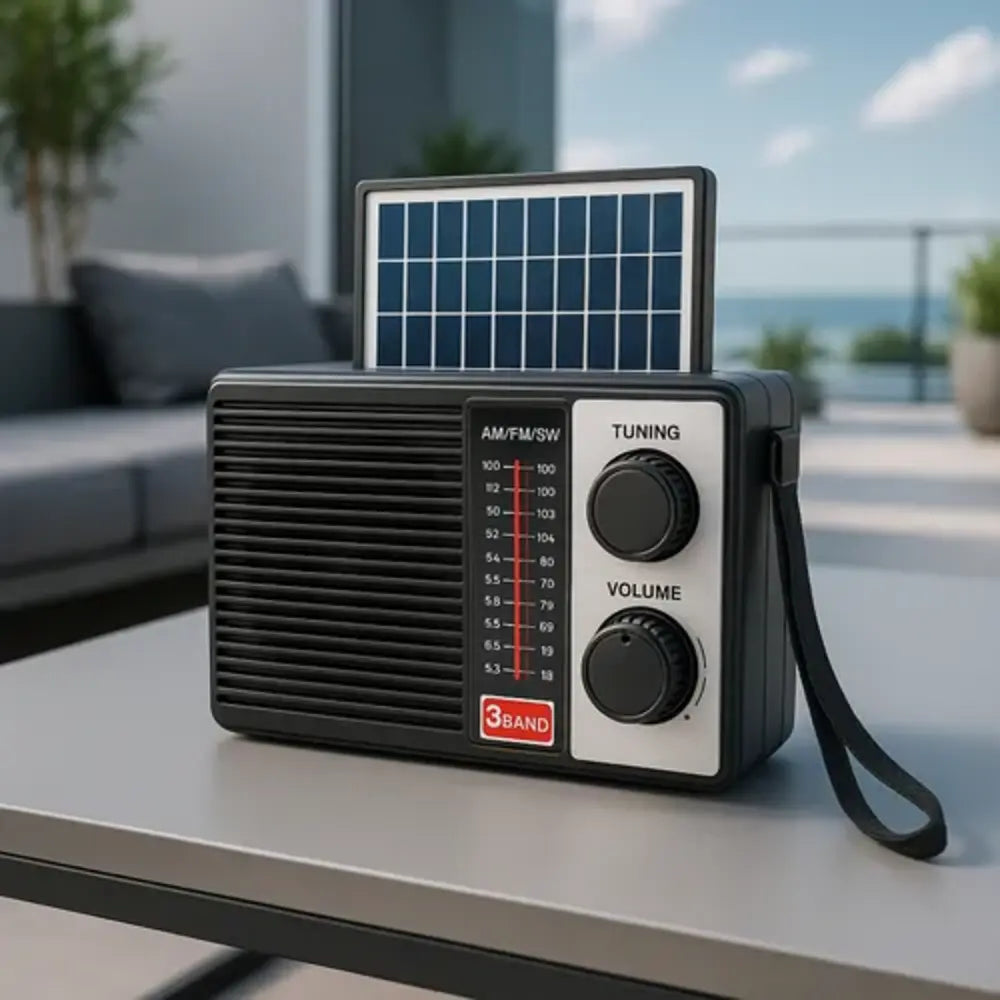 📻☀️Radio Am Fm Portatil Solar Recargable 3 Bandas Usb Sd🏕️🔋