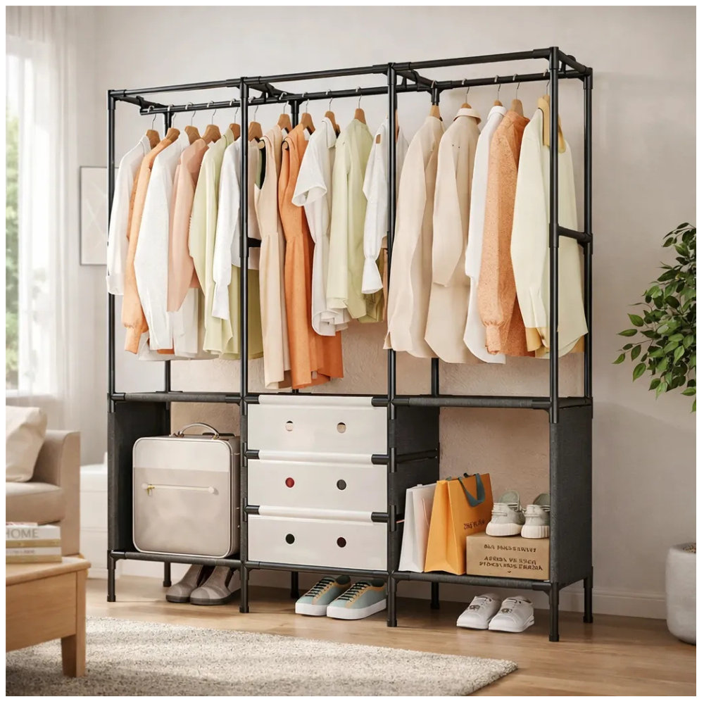 Closet Organizador 3 Espacios Zapatero Estante Tecnohogarjs