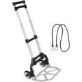 Carretilla aluminio Plegable 3 Ruedas 80 kg Portátil Gomas de Sujeción ligera y resistente