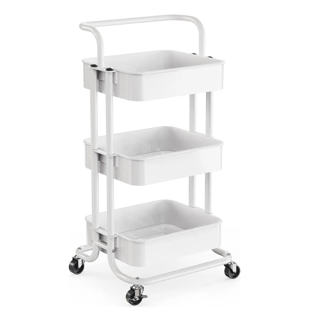 Carro Almacenamiento Organizador Metalico Ruedas 3 NivelesCarro Almacenamiento Organizador Metalico Ruedas 3 Niveles