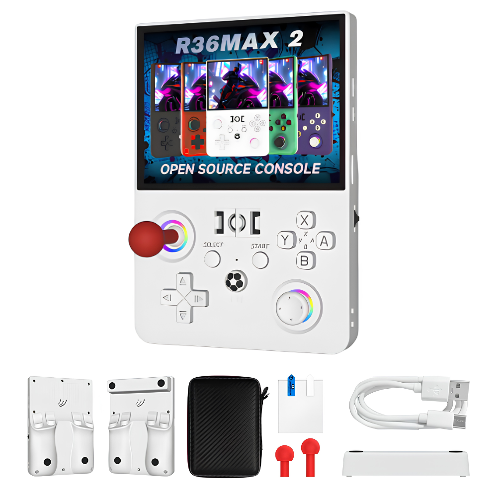 Consola Retro Portátil R36 Max 2 WiFi Pantalla IPS 4.5 Linux RGB 4000 MAh 30 Emuladores