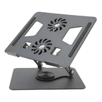 Soporte Ajustable Laptop Portátil 2 Ventiladores Base Pc Negro