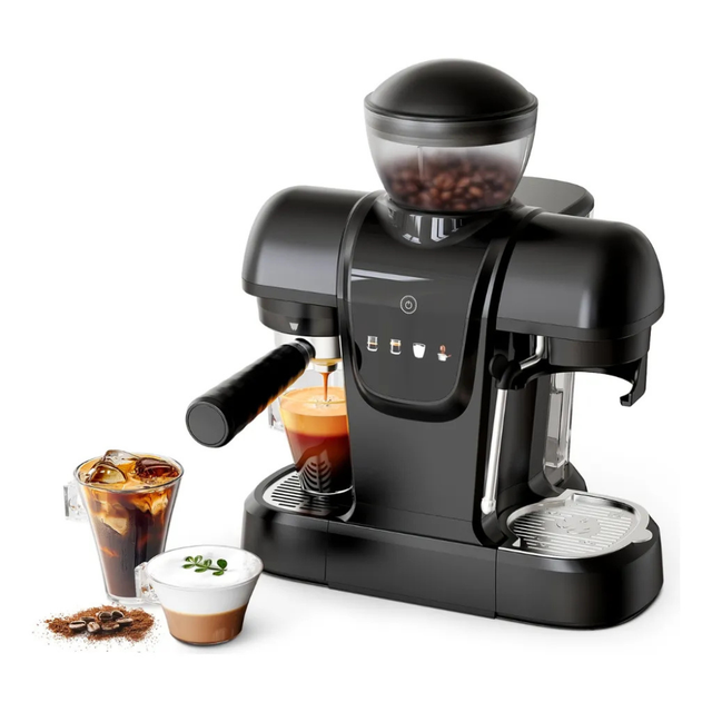 Cafetera Espresso Automática Molinillo 20 Bar 1500W Vaporizador