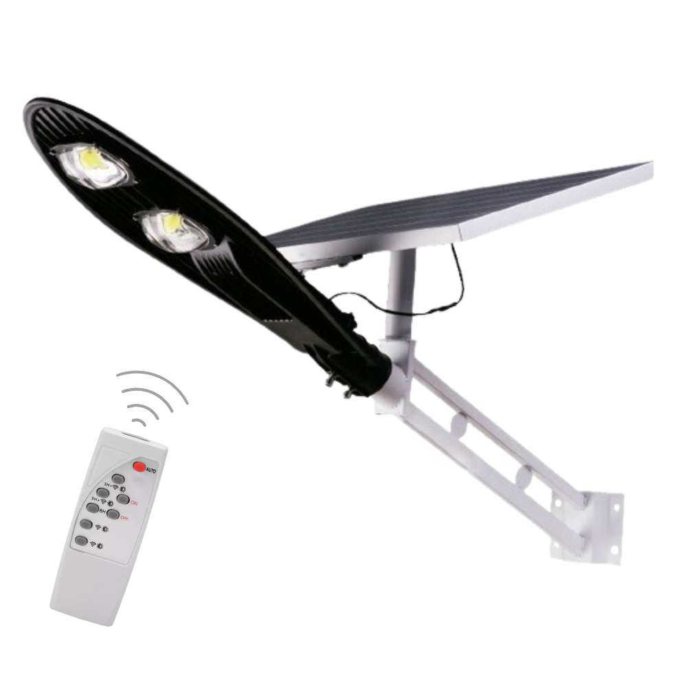 Lámpara Solar Para Exterior 80W Con Sensor Y Control Cl380