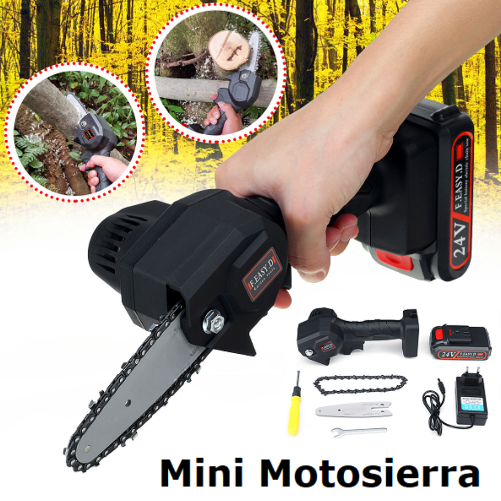 🪓Mini Motosierra Potente Mano Portátil Eléctrica Recargable 24V 4169 13.🛠️🔋