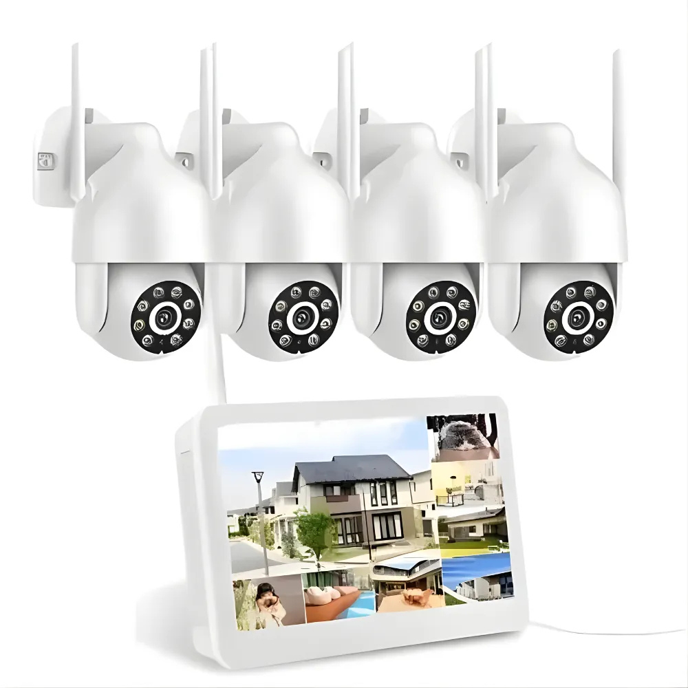 Combo Camaras Seguridad Wifi Interior Exterior Nvr Pantalla