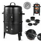 Barril Asador Ahumador Parilla Brasero 80cm Portátil 3 En 1
