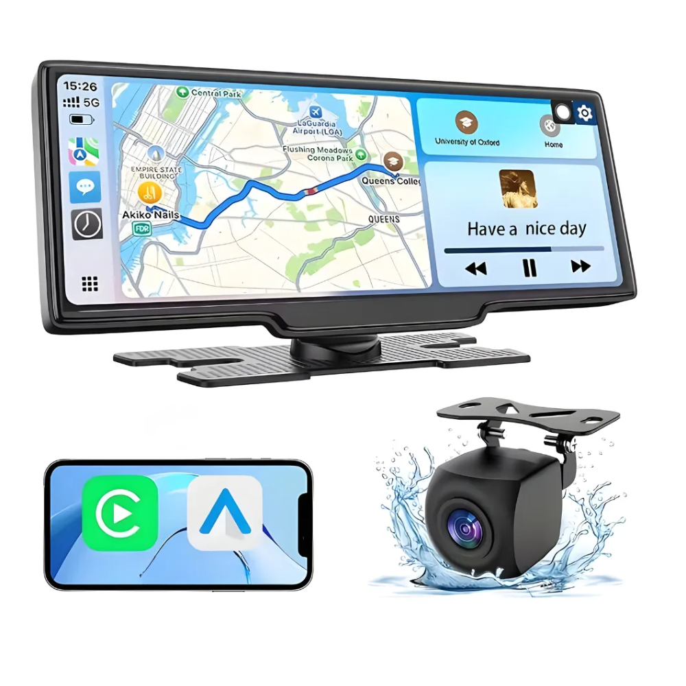 Radio Pantalla Carro Car Play 10 Pulgadas Cámara Trasera Hd Negro