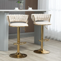 Set X2 Silla Bar Butaco Alta Giratoria Barra Cocina Luxury