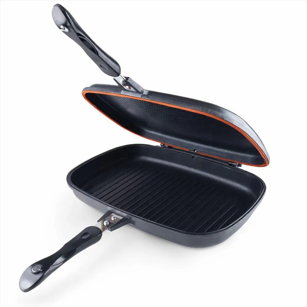 Sartén Doble 36 Cm Swiisshome Antiadherente Granito Cocina Saludable