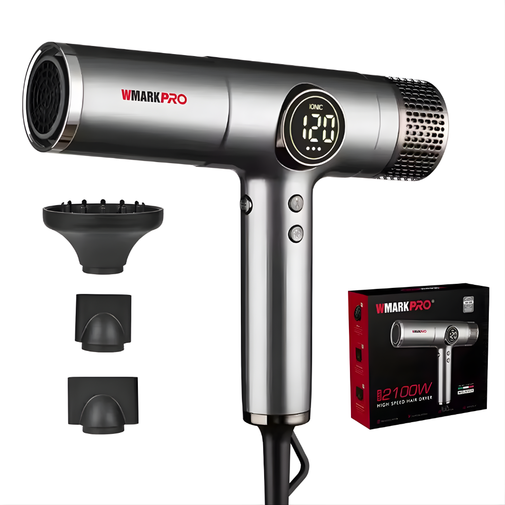 Secador Cabello Profesional Ultra Silencioso WMARK Pro 2100W Pantalla Digital