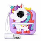 Cámara Infantil Instantánea Con Impresora Unicornio (Lila)