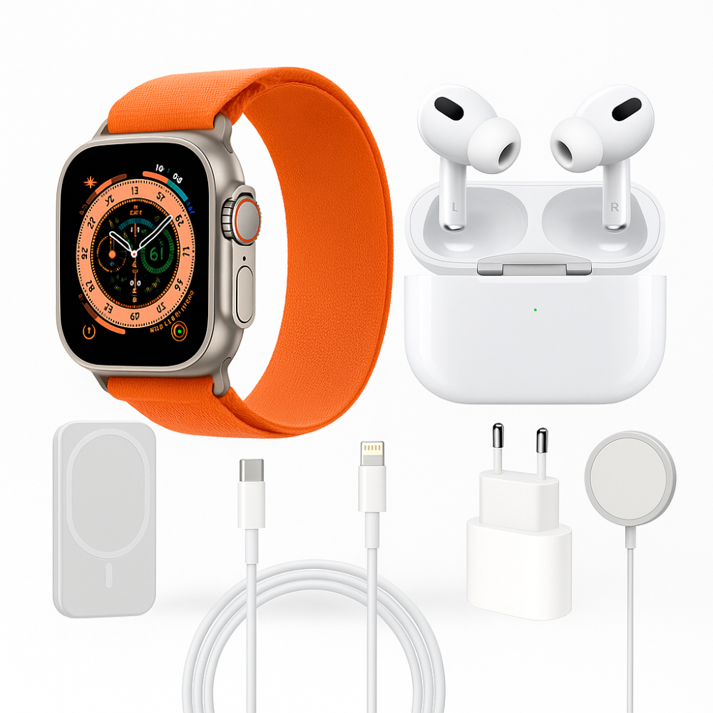 Combo Reloj Smart Watch X8 Ultra + Audifonos In Ear + Power Bank