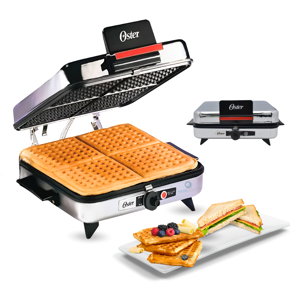 Plancha Sandwichera Waflera 4 Puestos Oster CG-120