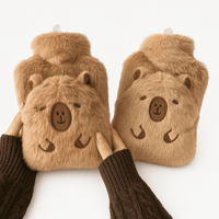 Thumbnail for Bolsa Agua Caliente Capibara Peluche 500ml Tapón Seguro