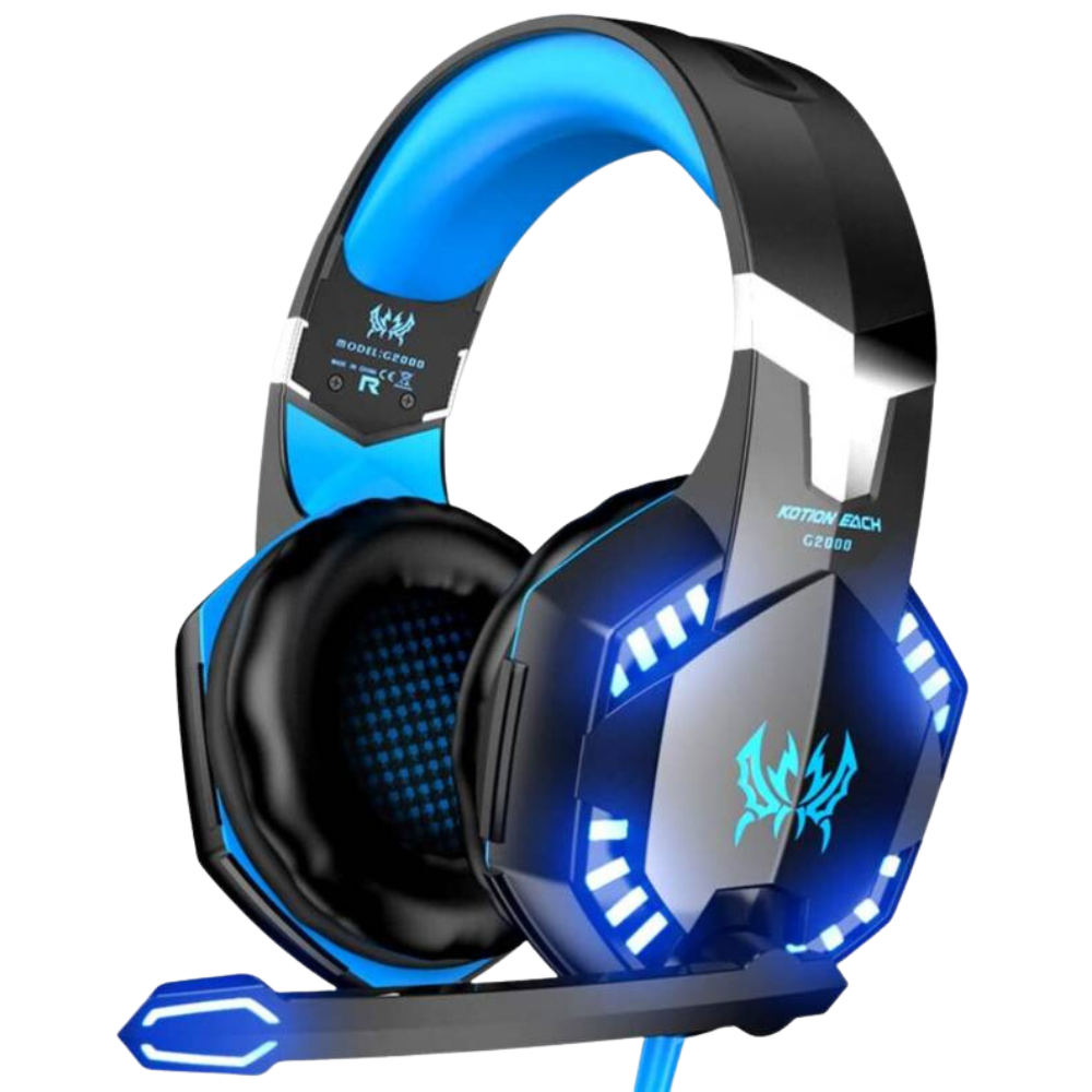 Audífonos Gamer Luz Usb Con Micrófono Adaptador Jack 3.5 G2000