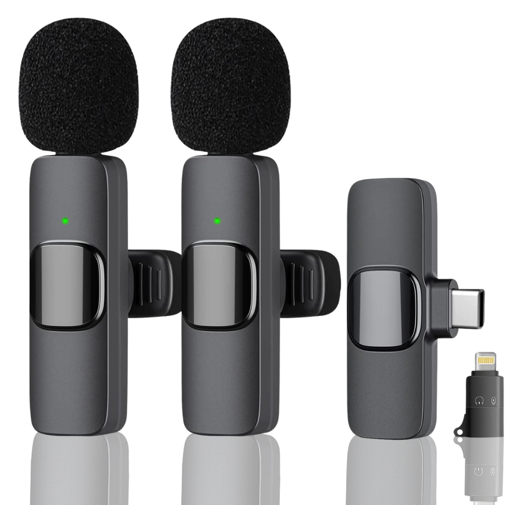 Micrófono Inalámbrico 2 E 1 Solapa K9 Celulares Tipo C Y iPhone