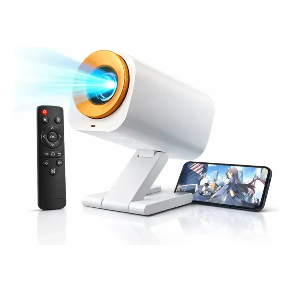 Proyector Video Beam Wifi 2000 Lúmenes 150 Pulgadas Control Blanco 110v