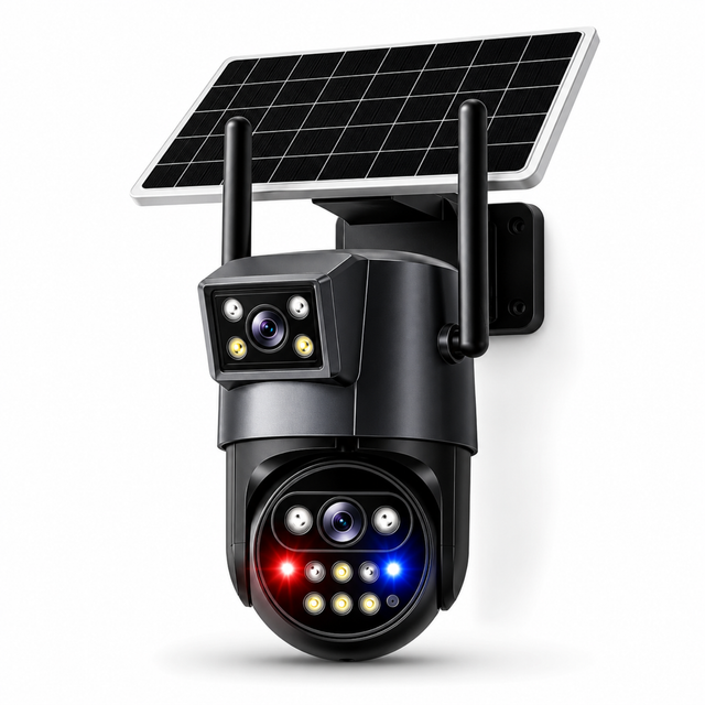 Cámara Solar 4G eSIM Datos Doble Lente PTZ 360 4K IA Exterior IP66