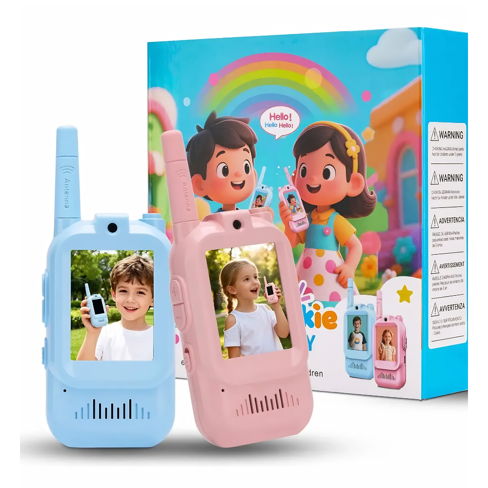 Walkie Talkie Niños Video Llamada Recargable Tipo C Pantalla