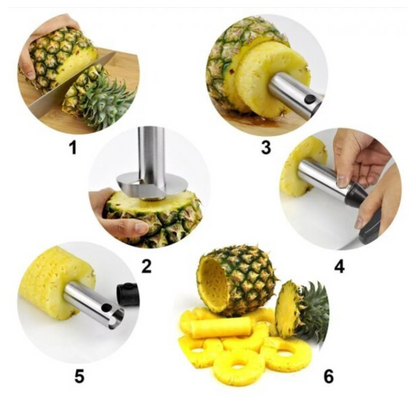 Pelador De Piña Cortador Rebanador Espiral Metálico