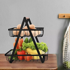 Canasta Contenedor Para Frutas Y Verduras Metalico Moderno