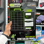 Panel Solar De Bateria Interna Recargable 2400mah 20w Gd120