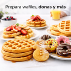 Waflera Eléctrica Sokany 5 en 1 Antiadherente 600W con Placas Intercambiables