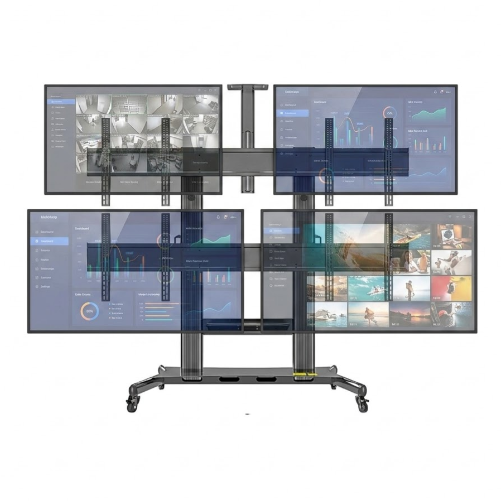 Soporte Tv Pedestal Reforzado 4 Pantallas 40 A 55 Pulgadas