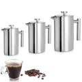 Cafetera Prensa Francesa Acero Inoxidable Doble Pared 1000ml