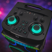 Cabina Bluetooth NDR-1226 12" 3000W con Micrófono y Luces LED Sonido Profesional 12 Pulgadas Graves Potente