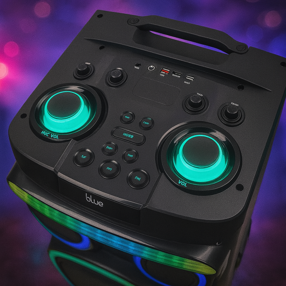 Cabina Bluetooth NDR-1226 12" 3000W con Micrófono y Luces LED Sonido Profesional 12 Pulgadas Graves Potente