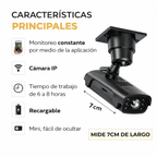 Mini Camara Seguridad Vigilancia Espia Recargable Wifi Negro