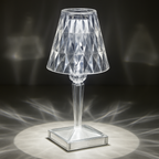 Lámpara LED Decorativa Cristal USB 3 Tonos Táctil Recargable