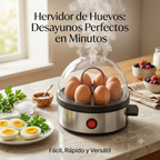 Hervidor Huevos Vapor Electrico Automático Huevos Tibios