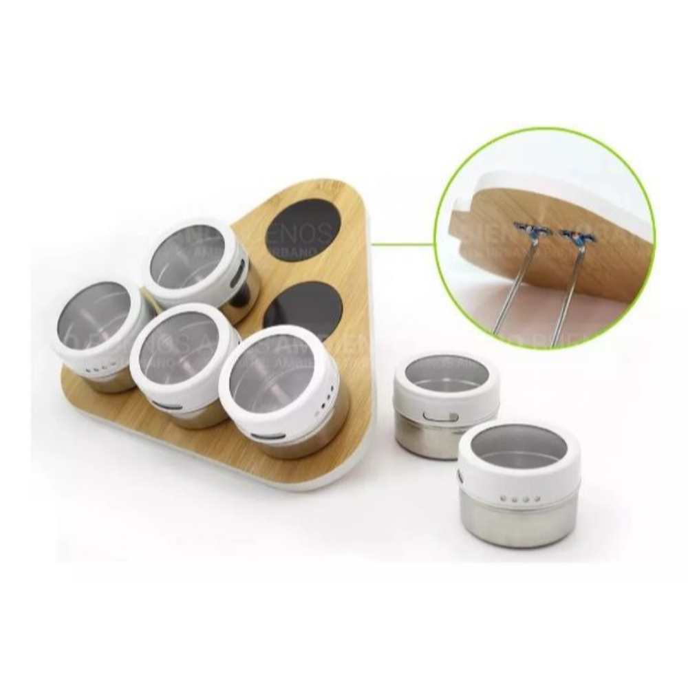 Especiero Condimentero Magnetico Organizador De Cocina De Lujo X6