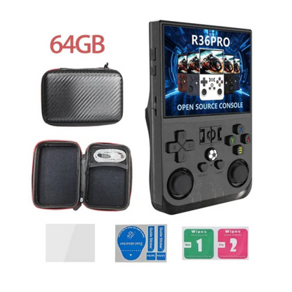 🕹️ R36PRO 64GB - Consola Retro Portátil con Pantalla HD + Estuche de Viaje
