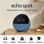 Echo Spot Alexa Con Pantalla Inteligente Reloj Despertador  Música