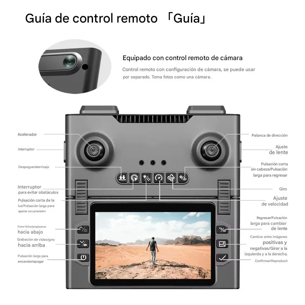 Drone M66 Sin Escobillas Pantalla Sensor Evita Obstáculos