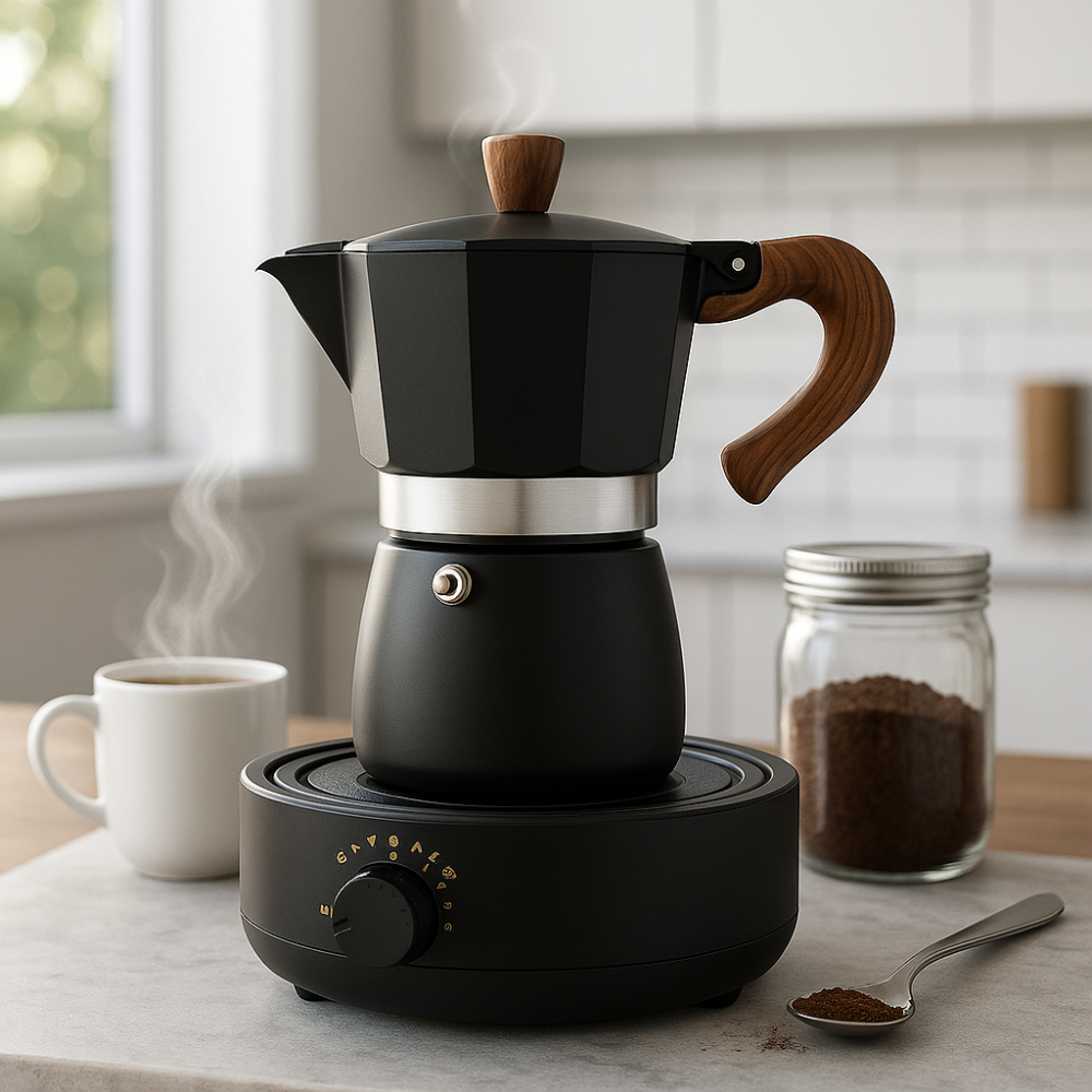 Cafetera Electrica Moka Espresso Italiana 3 Tasas Hot Plate