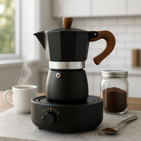 Thumbnail for Cafetera Electrica Moka Espresso Italiana 3 Tasas Hot Plate