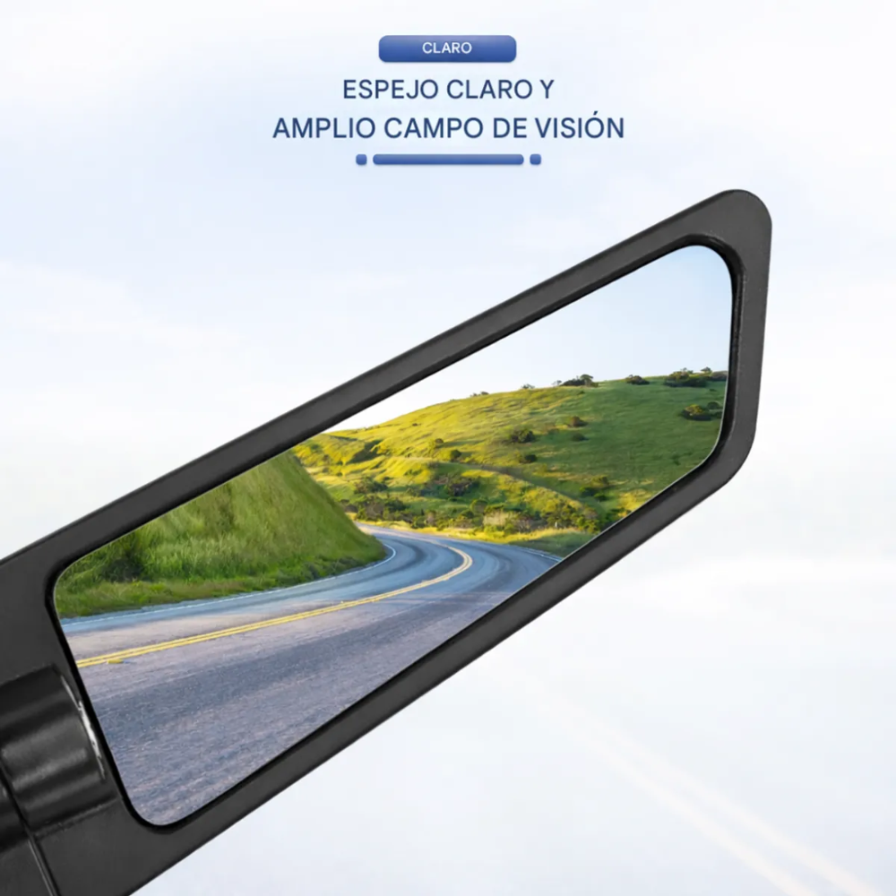 Espejo Retrovisor Tipo Alerón Deportivo Universal Para Moto Naked