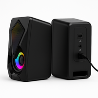 Parlantes PC Gaming RGB USB Estéreo Compactos Luz LED Potentes