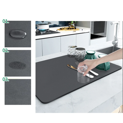 🧼✨Tapete Absorbente Para Cocina Escurridor De Platos 50 X40cm💧🍽️
