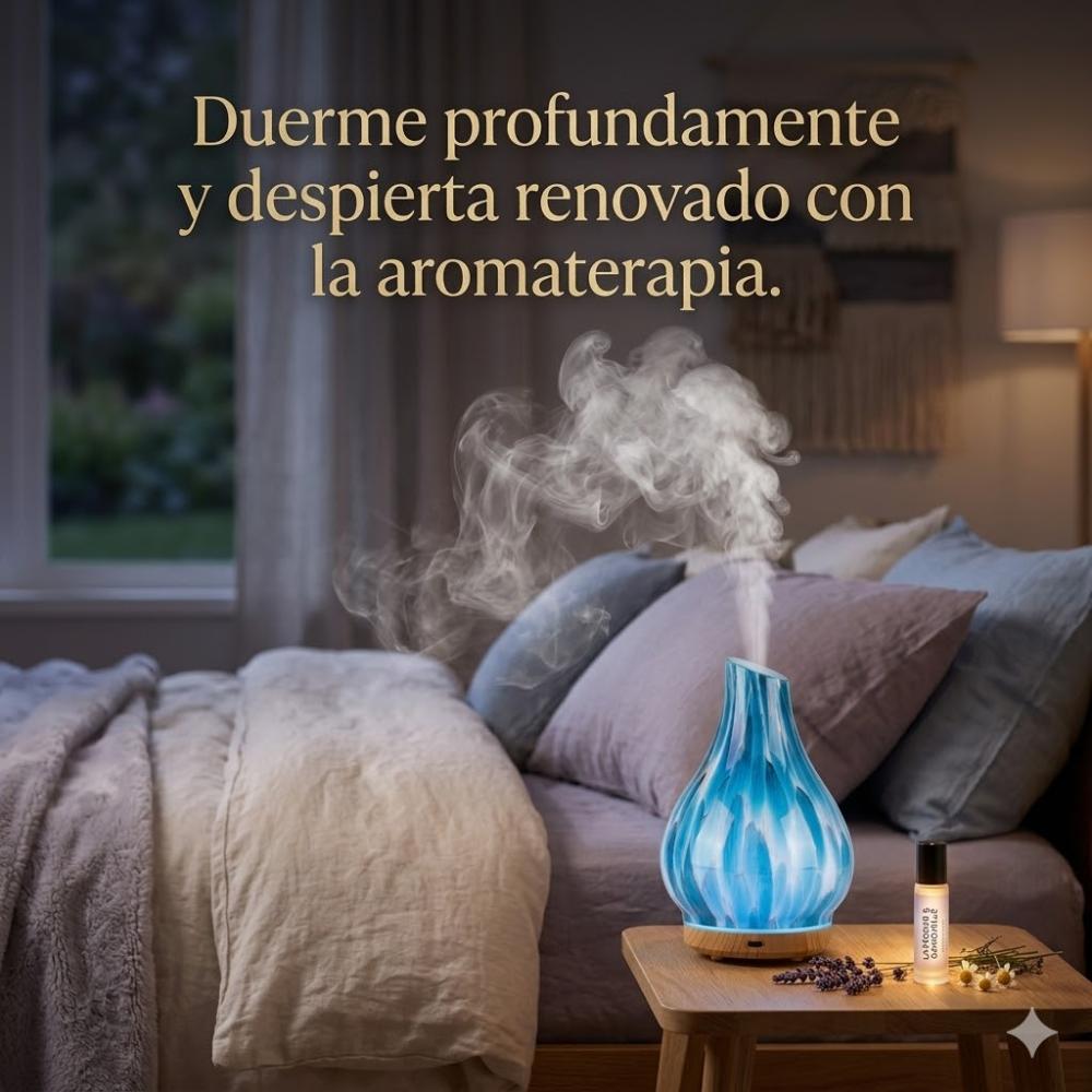 Humidificador Difusor Aromas Electrico Vidrio Jarron Premium