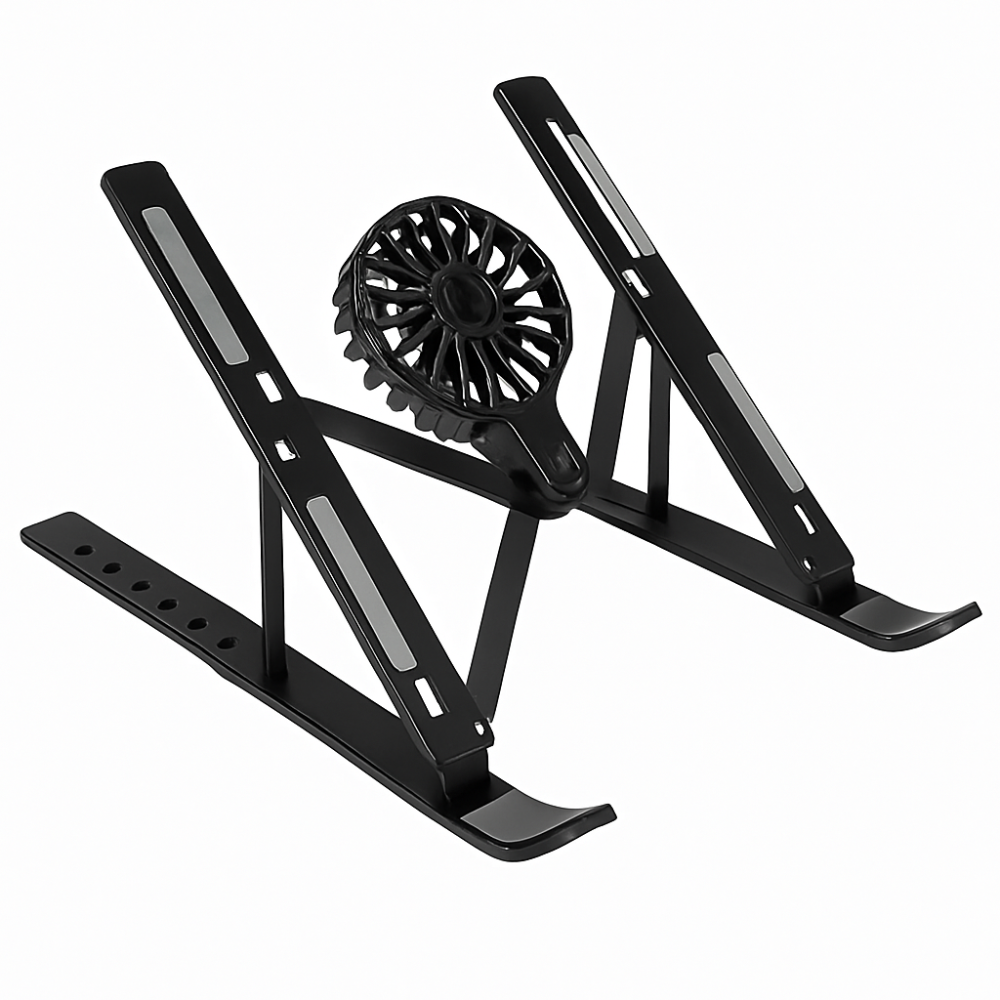 Soporte Plegable Para Portátil Con Ventilador Metálico